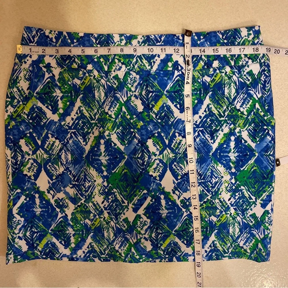 Sara Studio blue & green print skort size XL. - Picture 3 of 4